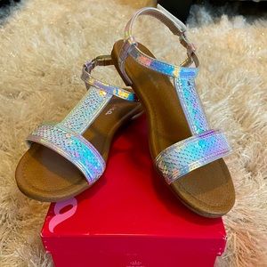 Nina Jenelle Sequin Sandal Size 5 Big Kid